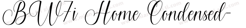 BW7i Home Condensed字体转换